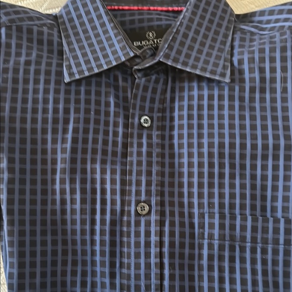 Bugatchi Navy Checkered Men's Shirt - Picture 6 of 6